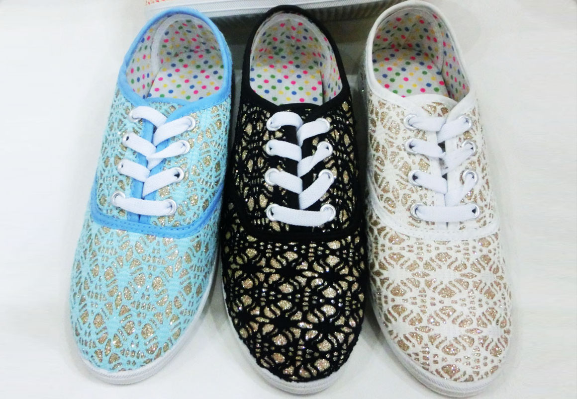 New Style Shoelace Women Injection Shoes Canvas Shoes 