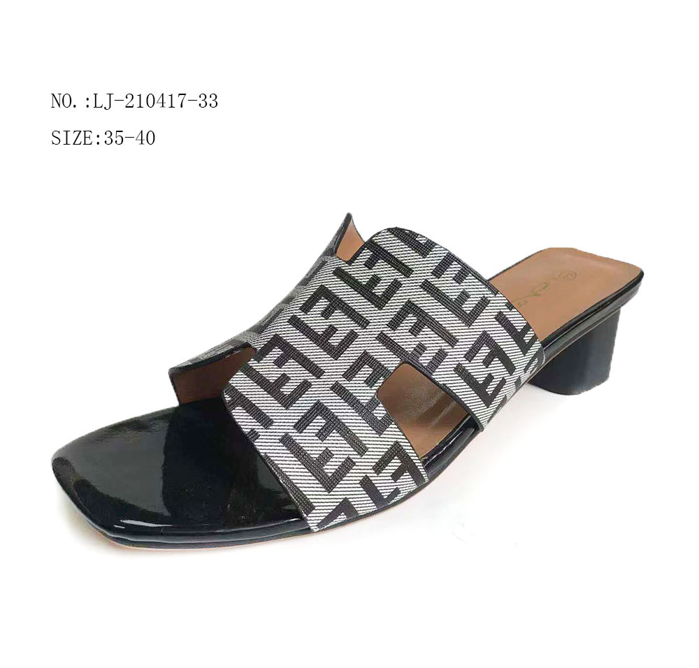 New style popular ladies slides wedge outdoor slippers low heel...