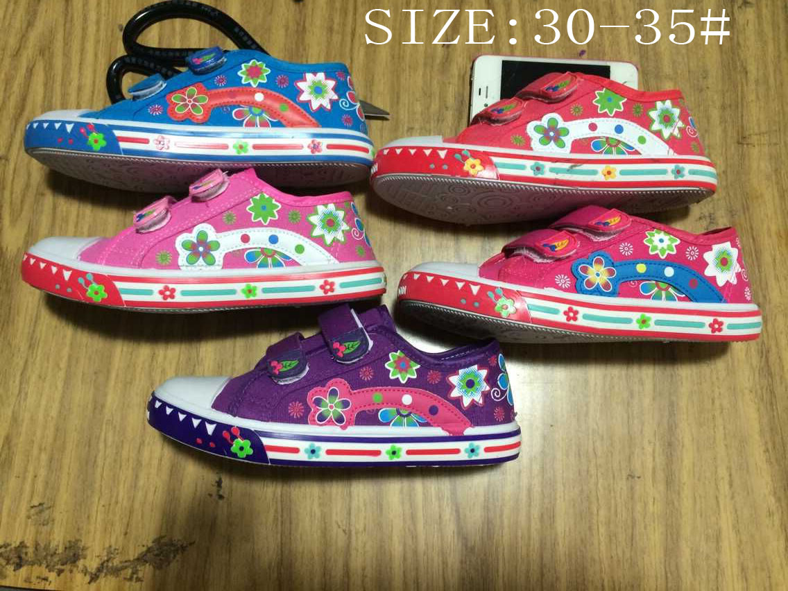 New Models Magic Tape kids canvas shoes injection cloth shoes...