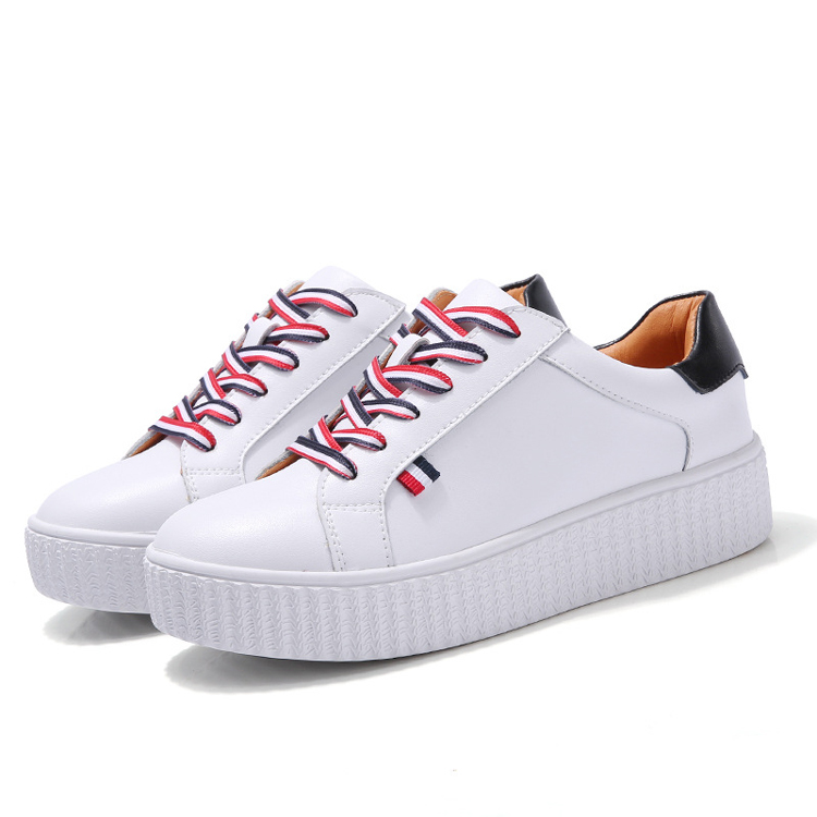 Fashion  women white leather shoes platform shoes(FTS1010-6)