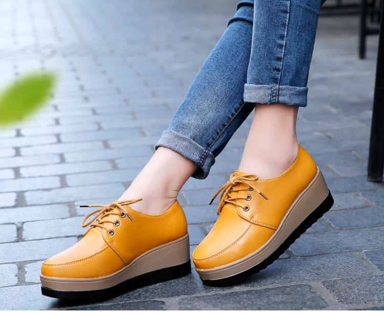 High quality women  leather shoes platform shoes(FTS1010-9)