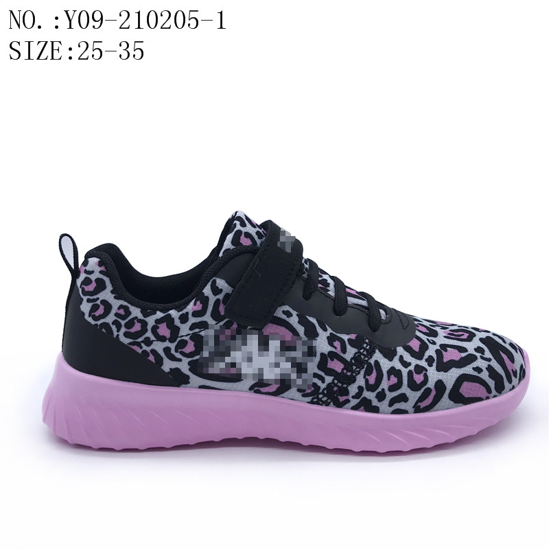 Hot selling leopard print childrens Velcro sneakers( Y 09-210205...